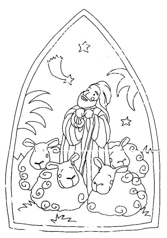 Szopka Bożonarodzeniowa kolorowanki